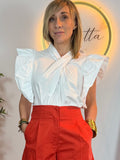 Blusa Blanca Volantes