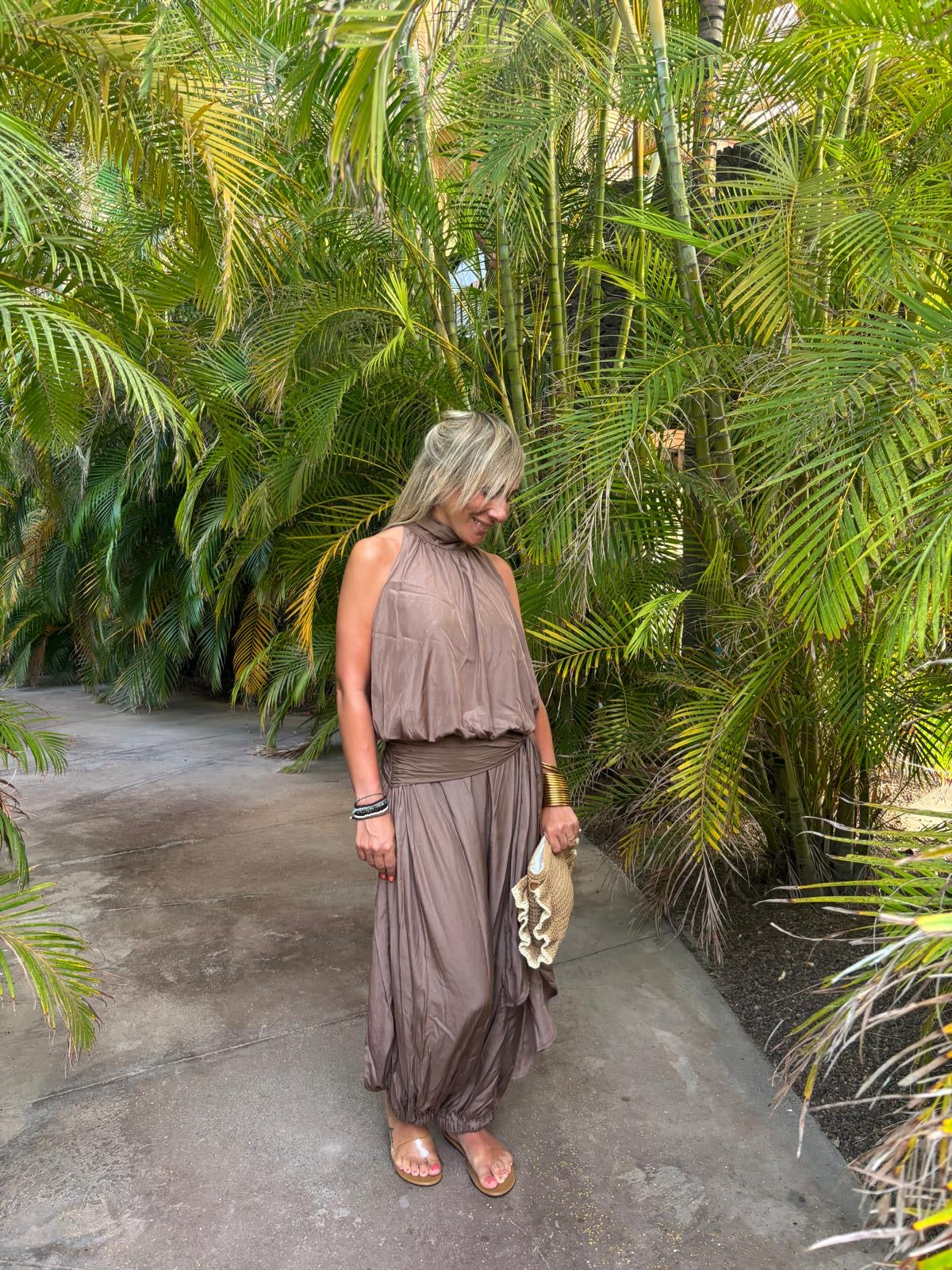 Conjunto Halter Maxi Drapeado