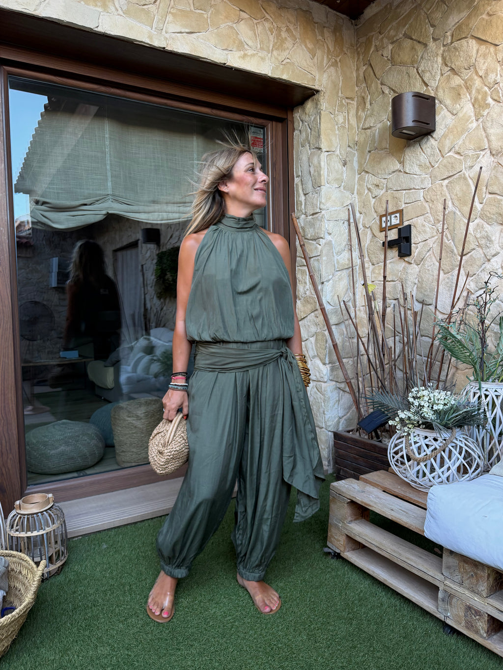 Conjunto Halter Maxi Drapeado