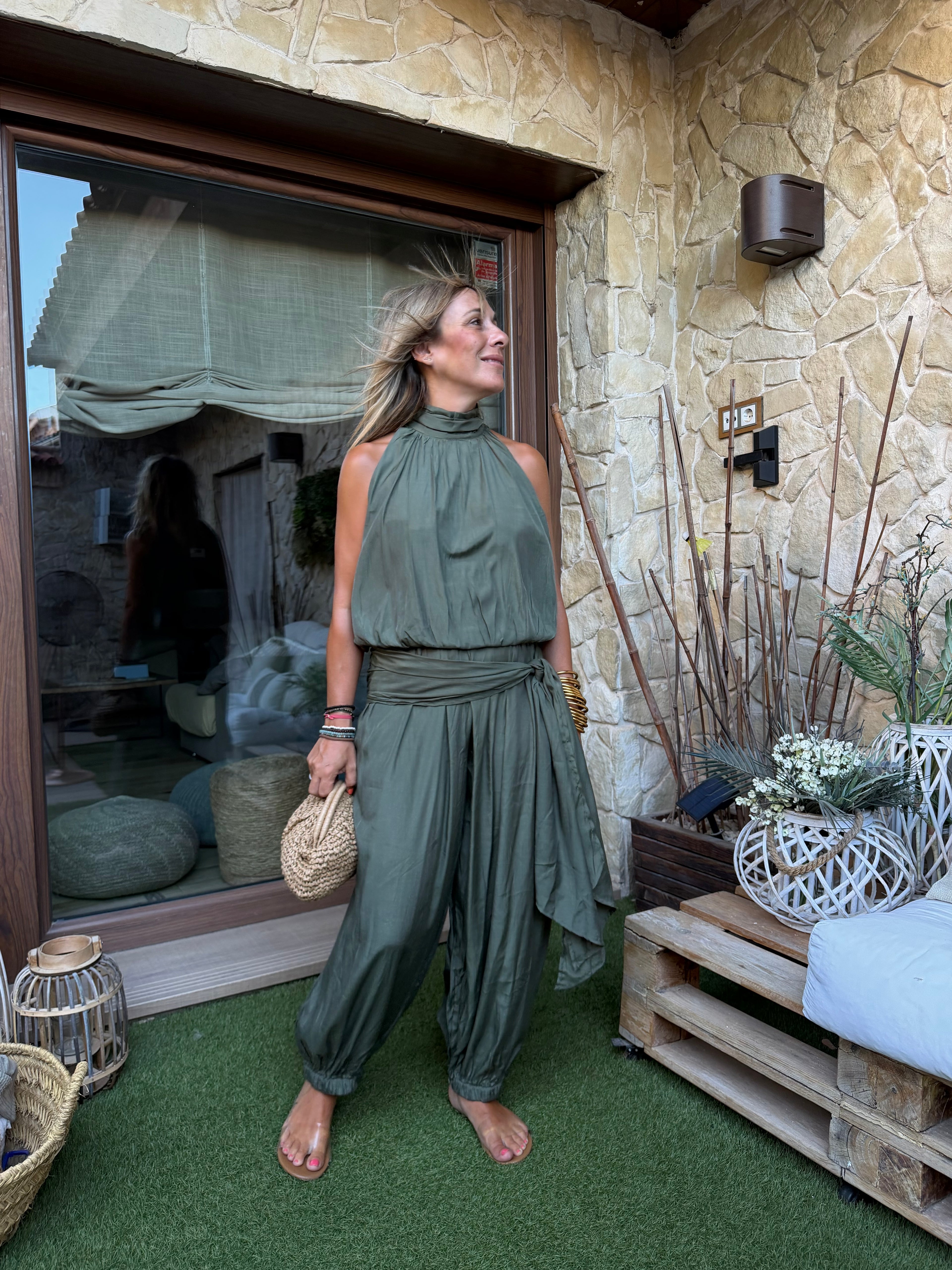 Conjunto Halter Maxi Drapeado
