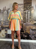 Vestido Étnico Neon Amarillo Mantequilla Talla Única