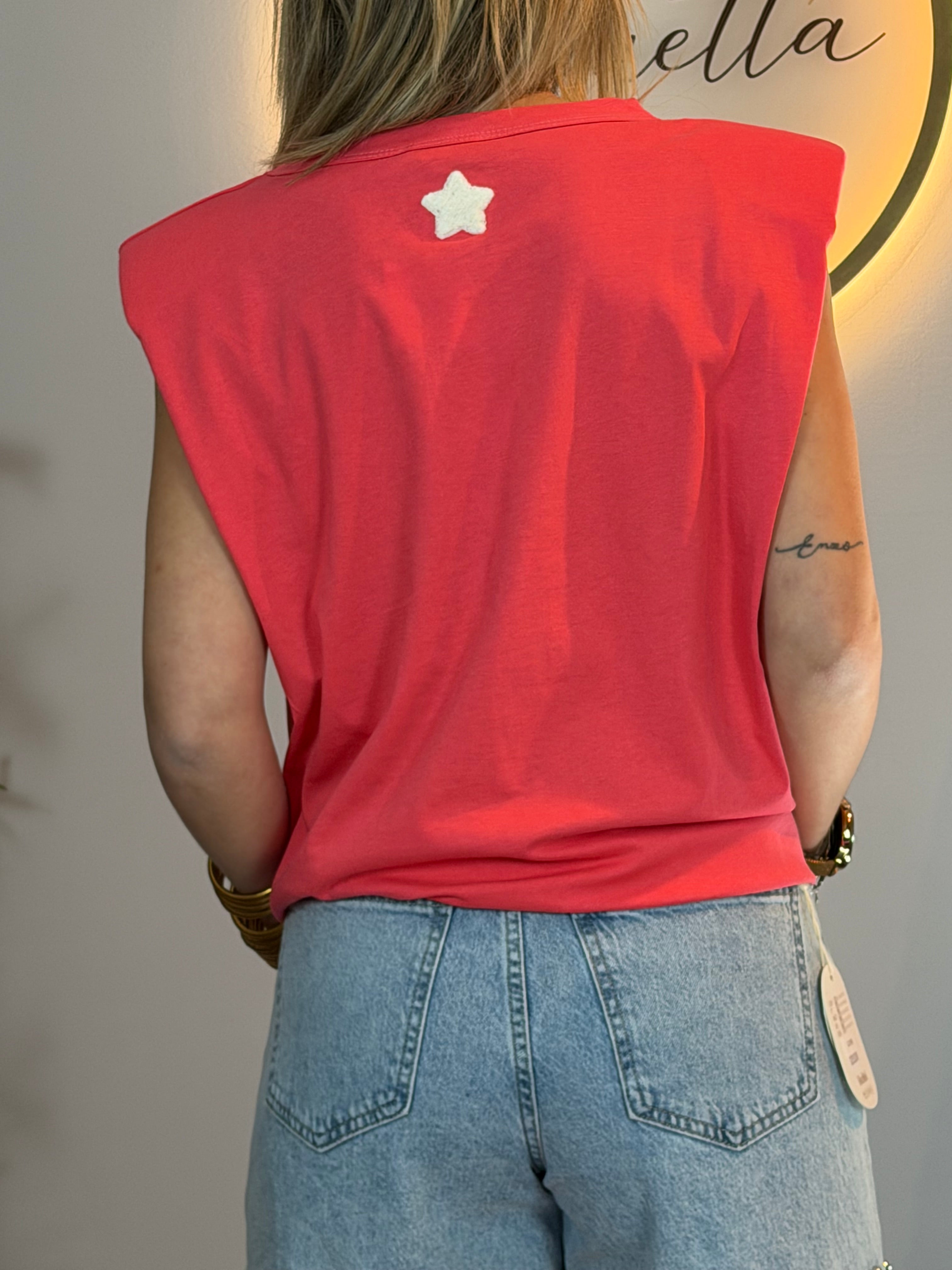 Camiseta Coral Sin Mangas