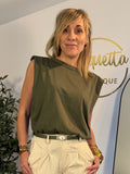 Camiseta Verde Militar Sin Mangas