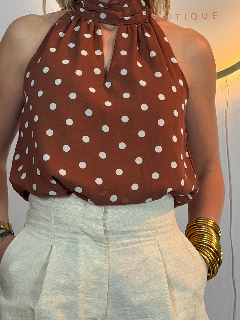 Top Halter Lunares