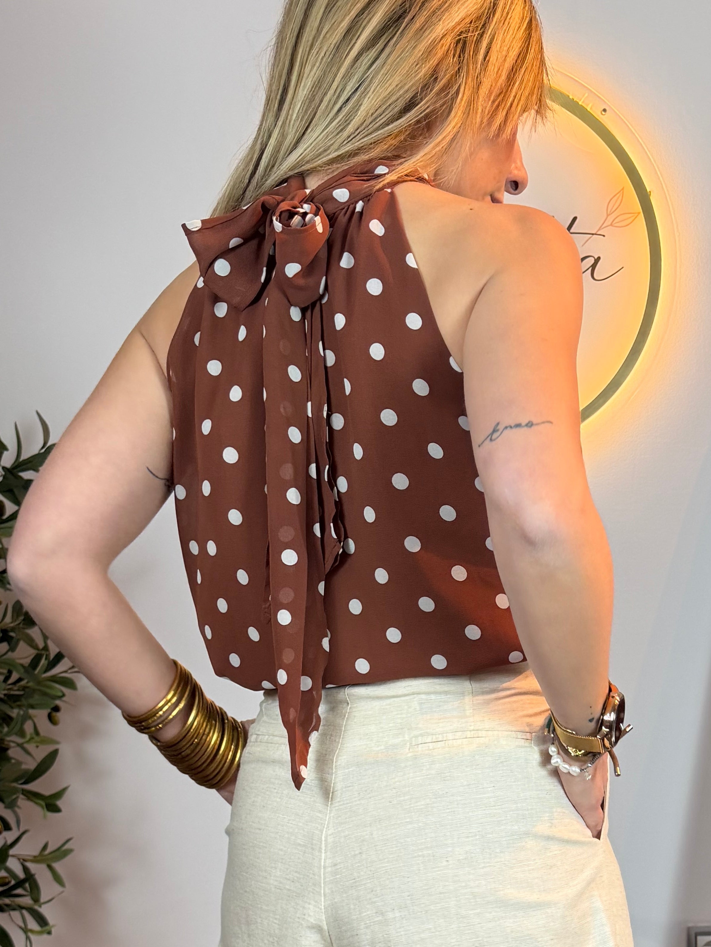 Top Halter Lunares