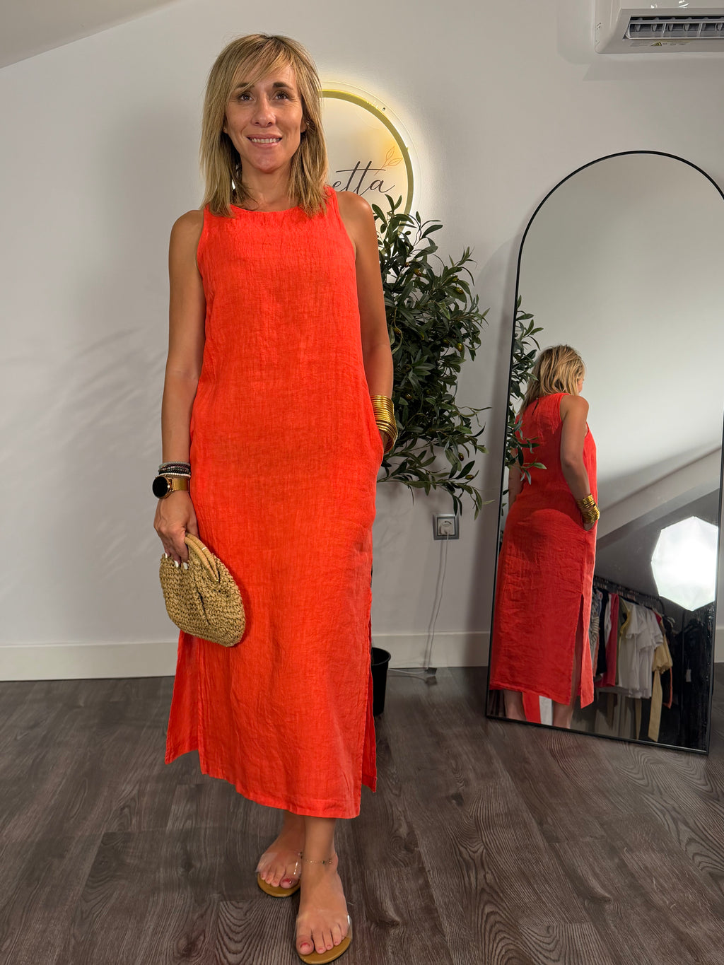 Vestido Amalfi Coral