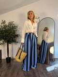 Pantalón fluido rayas