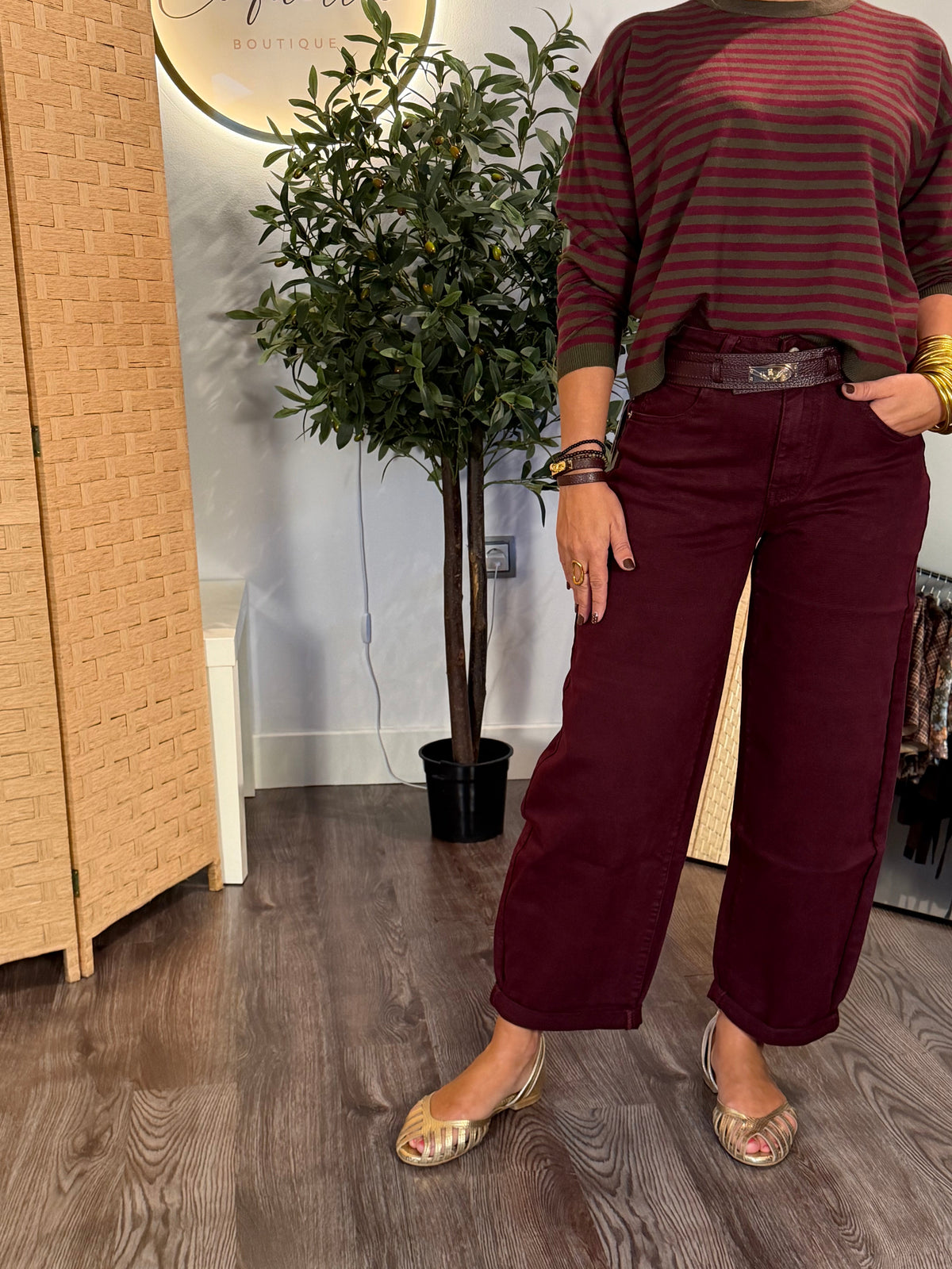 Balloon Jeans Burdeos