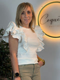 Camiseta Volantes Blanca